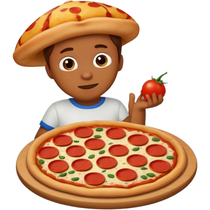 Pizza with a shirt emoji