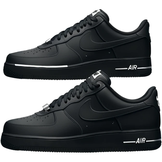 Nike Air Force 1 Full Black OG Criminal Low Top Sneaker emoji