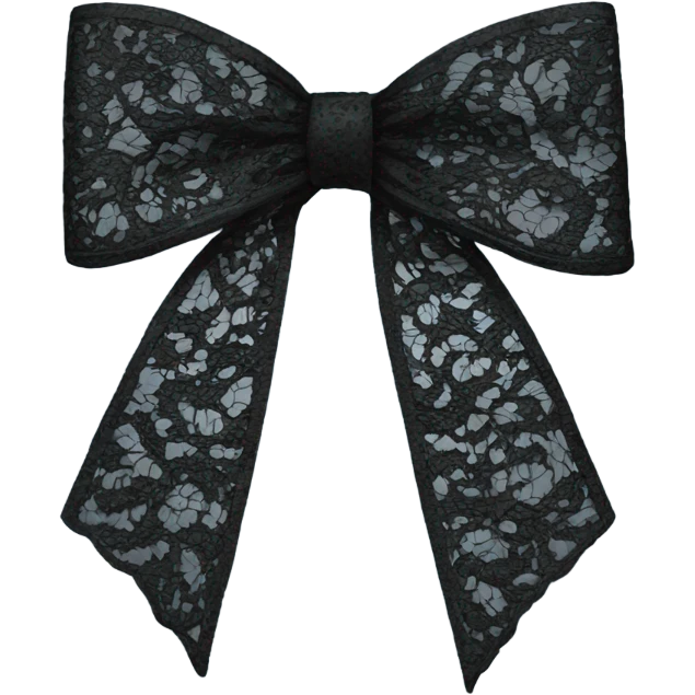 black lace bow emoji