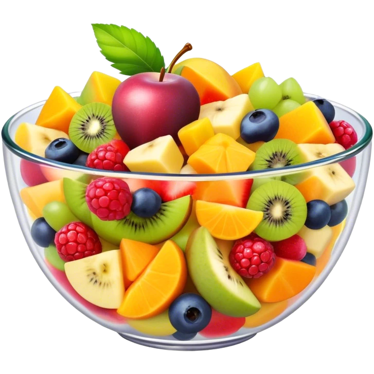 large bowl of Fruit salad front view emoji