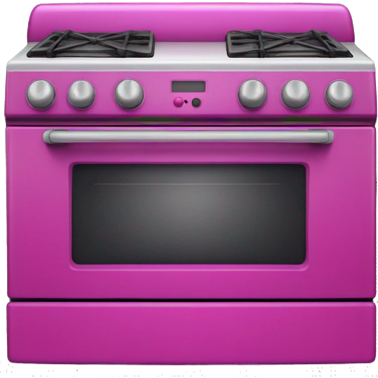 Realistic fuschia oven isolated.  emoji