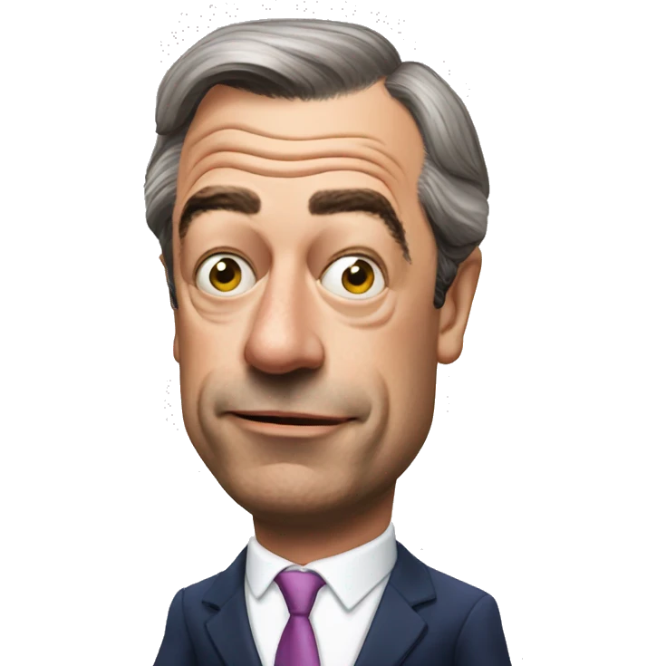 Nigel Farage side profile pog expression emoji
