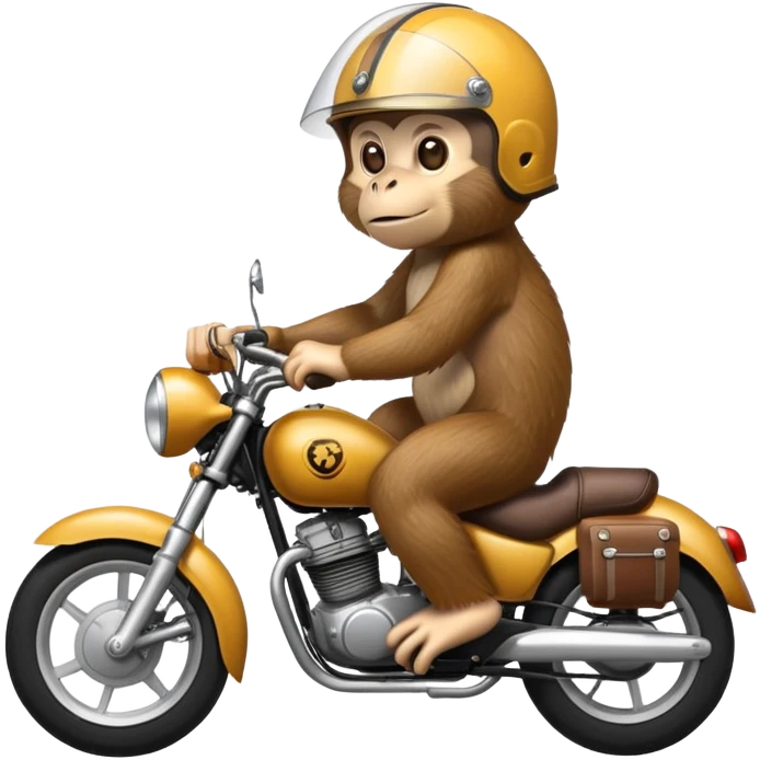 Monkey riding a motorbike emoji