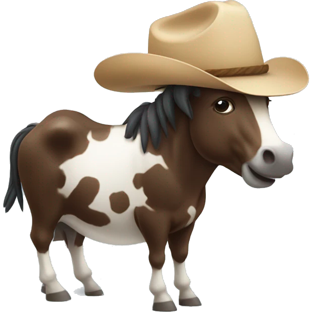 animal vaca usando um chapeu de cowboy emoji