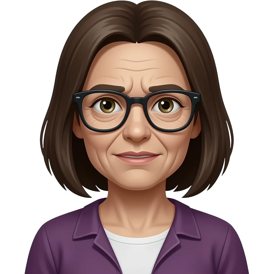 mujerzombi con gafas i arrugas emoji