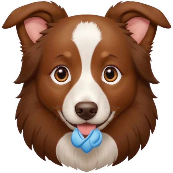 brown border collie with Uyghur emoji