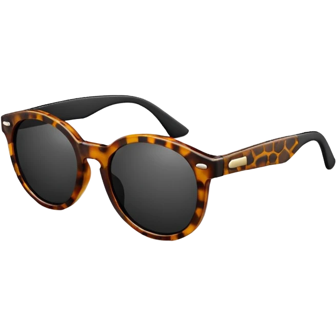 tortoise pattern sunglasses with black tint emoji