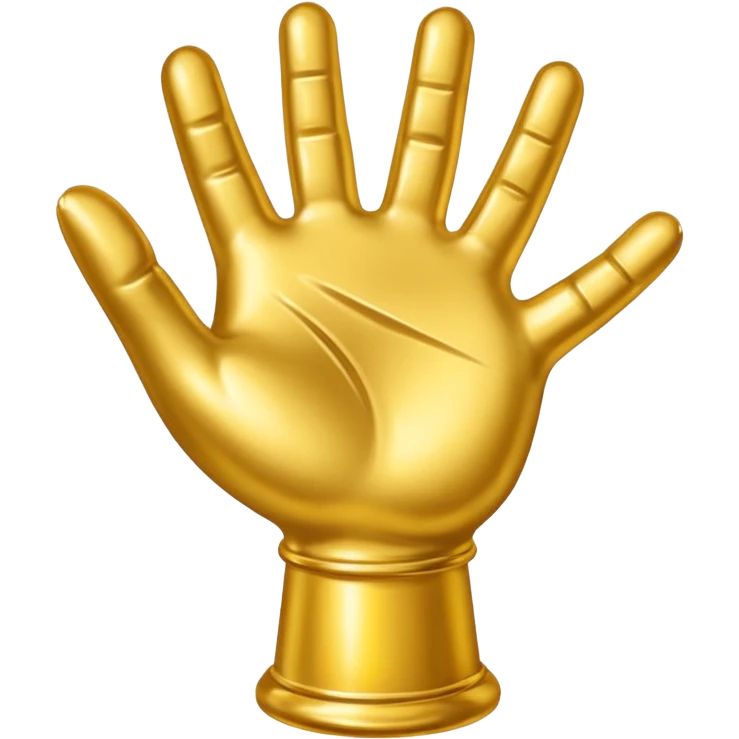 Eine goldene, geballte Hand die den Daumen nach oben streckt emoji