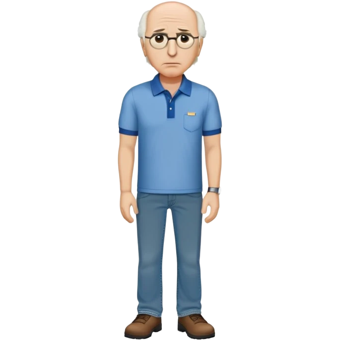 Larry David full body in curb your enthusiasm  annoyed emoji