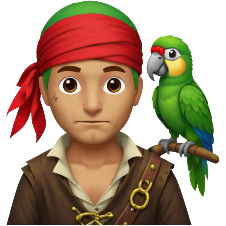 pirate and parrot emoji