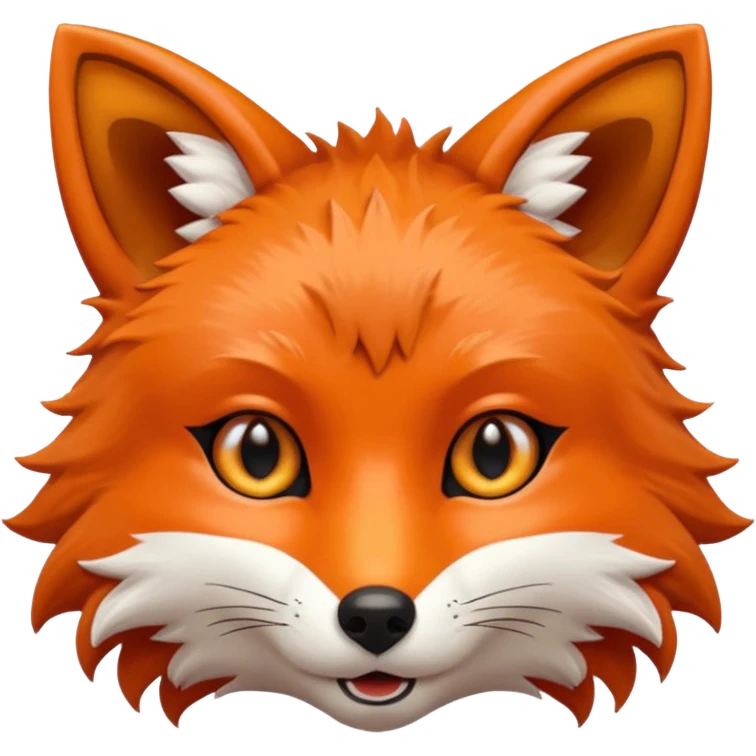fox only face lowing solid [color] pupils, no iris emoji