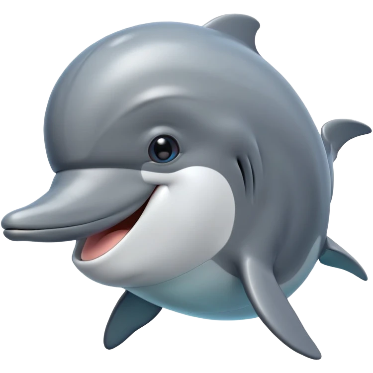 Dolphin with beard emoji