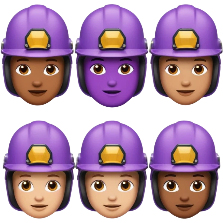 Purple goo emoji face army emoji