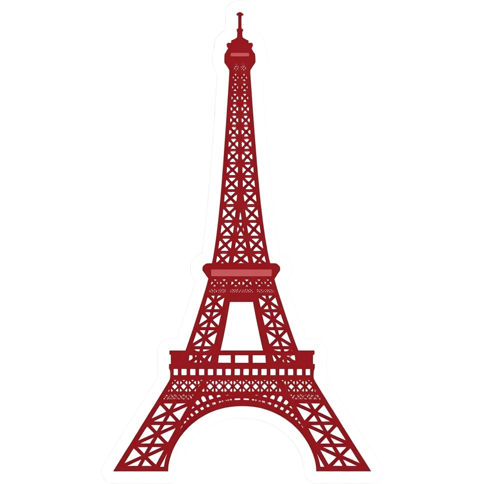 red effil tower sticker emoji