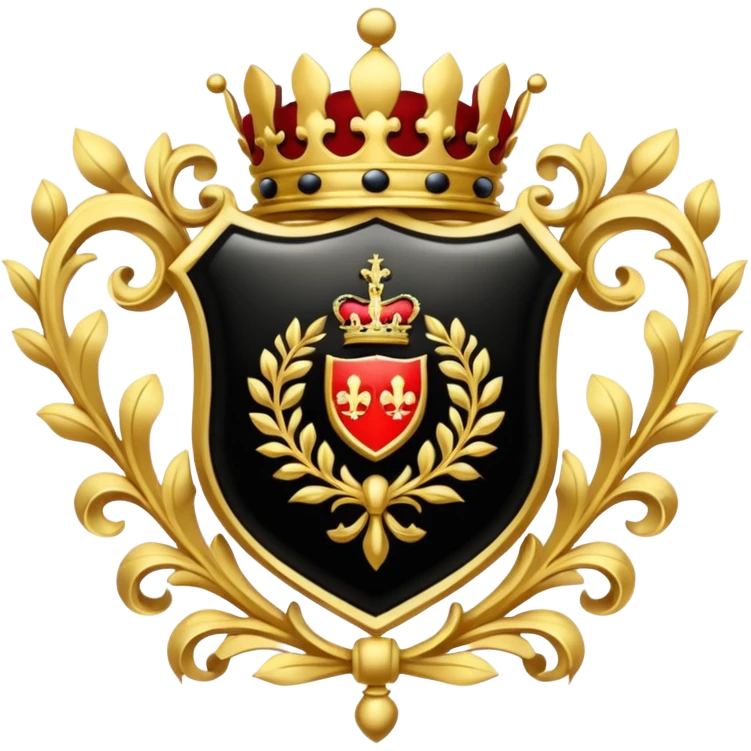 royal crest black and gold not too many little details emoji