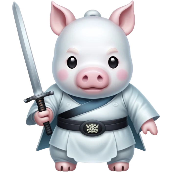 Ghost samurai milky pig emoji