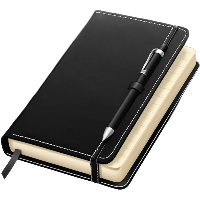 Aesthetic light black note journal book emoji