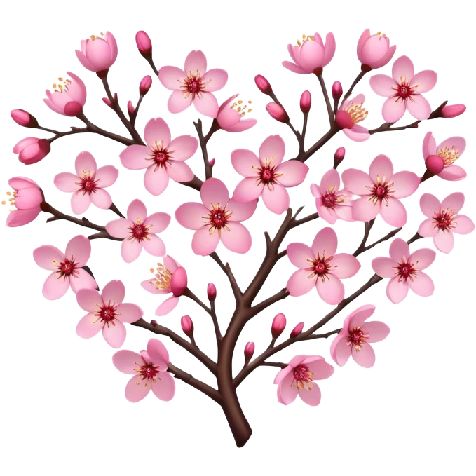 Cherry Blossom Heart emoji