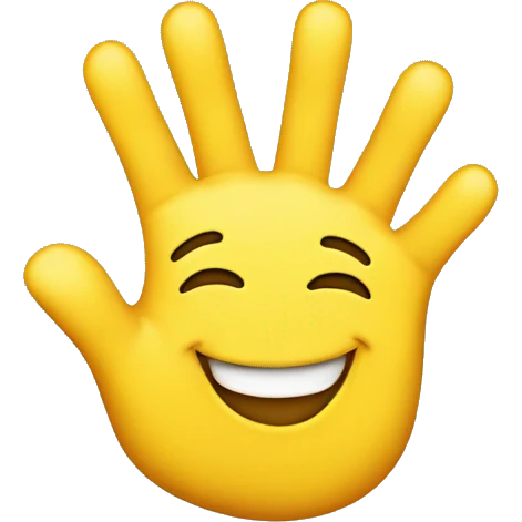 smiling face with three fingers up yellow color emoji