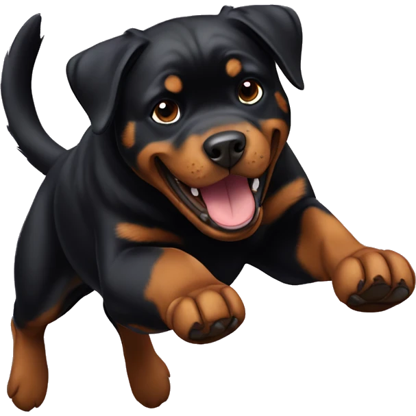 rottweiler jumping emoji