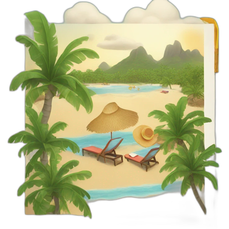 vacation album book emoji
