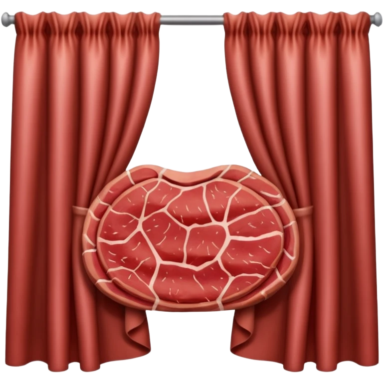 Curtains made of meat more meat  emoji