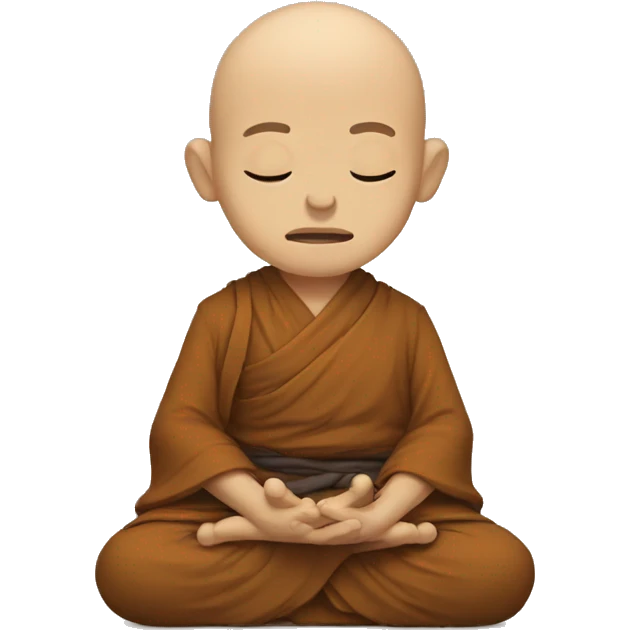 Meditating monk emoji