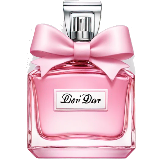 Miss dior perfume with tiny bows  emoji