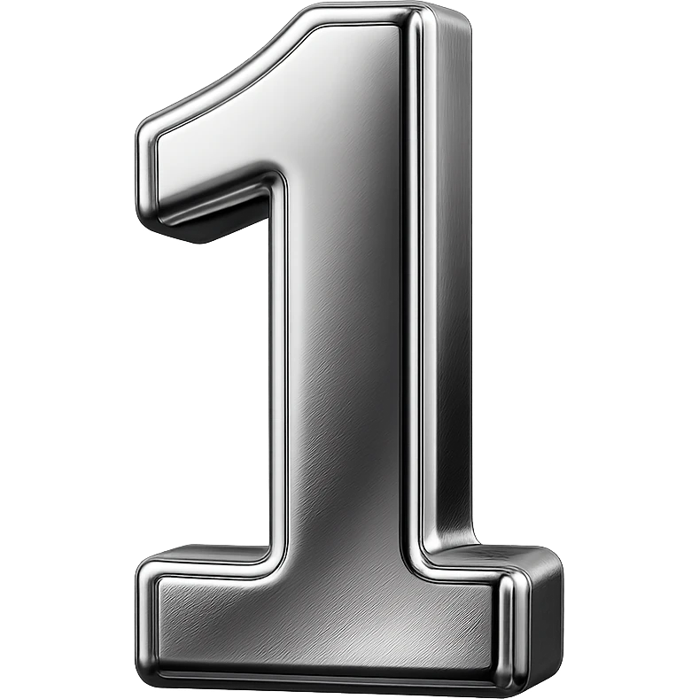 A 3D number 1 in a neon style with a glowing effect, animated to appear with a pulsing glow emoji