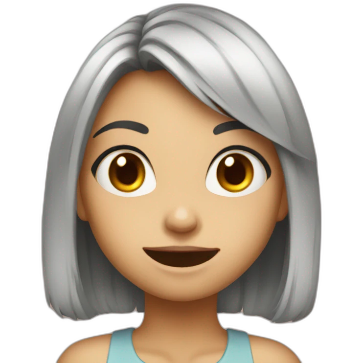 a mad cute girl emoji