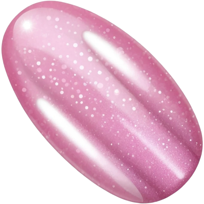 Soft pink glitter nails emoji