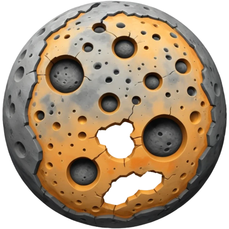 planet with a lot of craters emoji