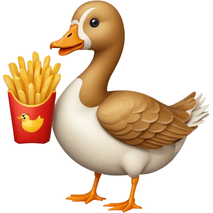 GOOSE HOLDING FRENCH FRIES emoji