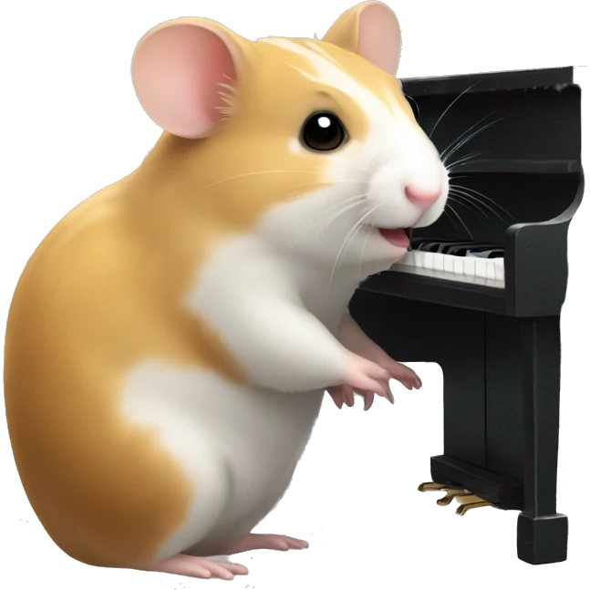 hamster plays piano emoji