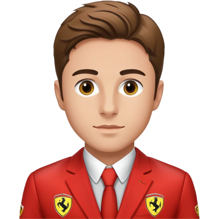 Charlie leclerc in Ferrari suit  emoji