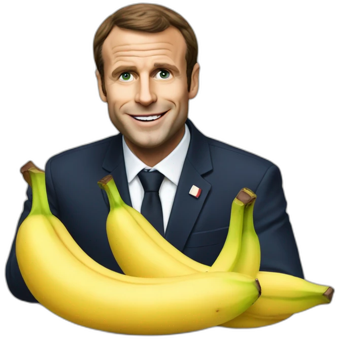 Macron en banane emoji