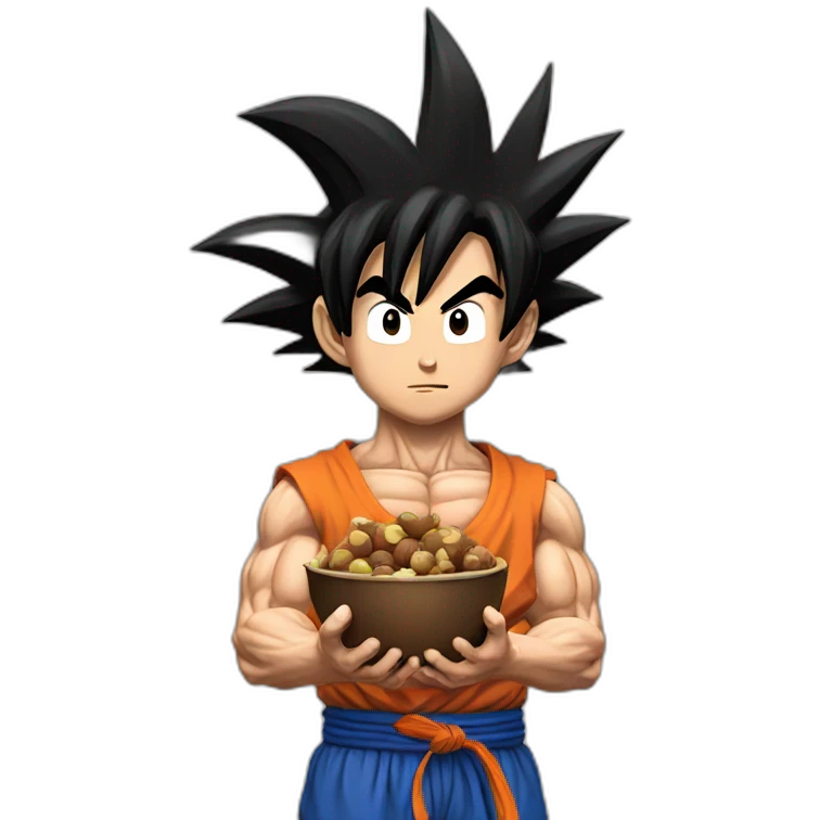 goku holding nuts emoji