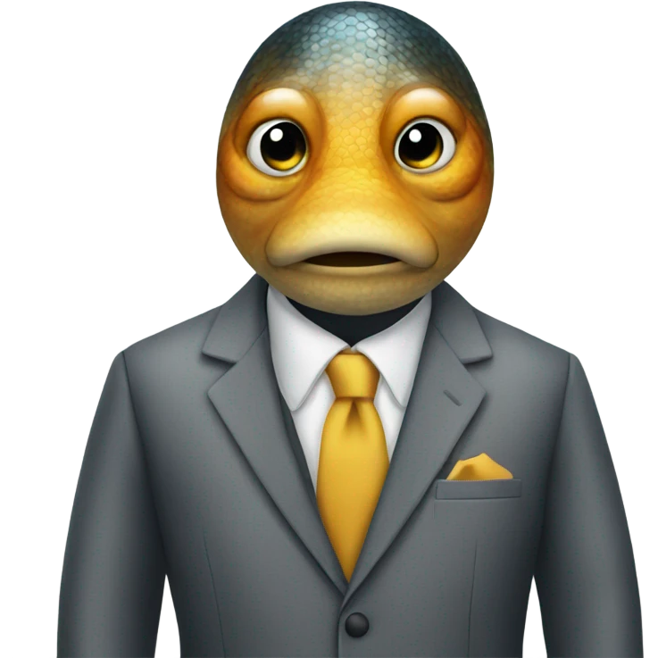 Fish in a suit emoji