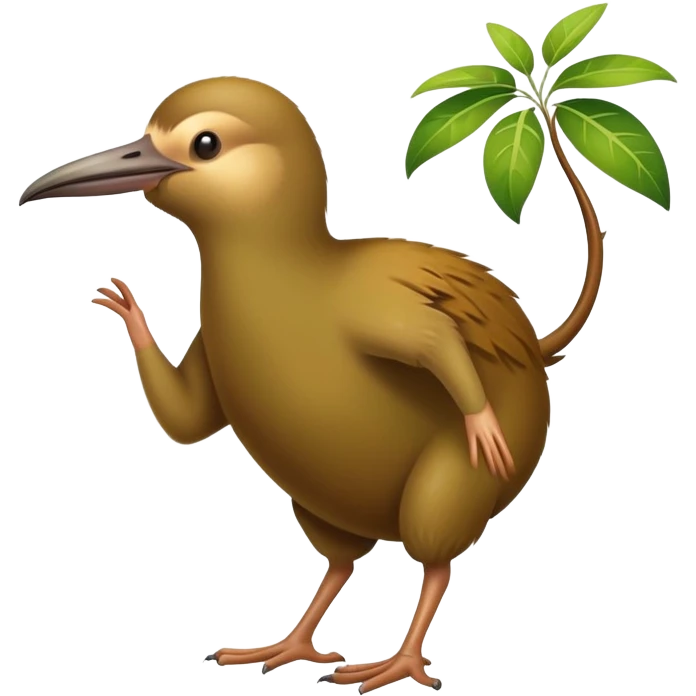 Kiwi Bird is dancing emoji
