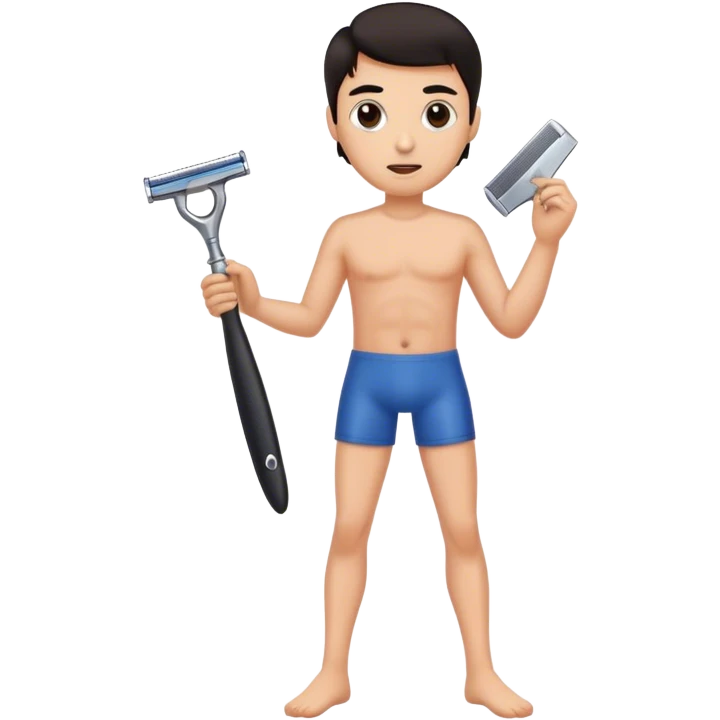 hair leg and razor emoji
