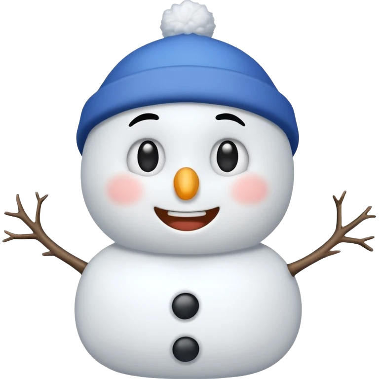 boneco de neve segurando a letra N emoji