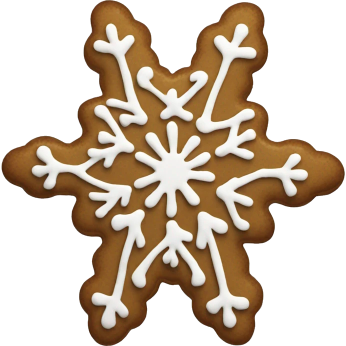 Gingerbread snowflake  emoji