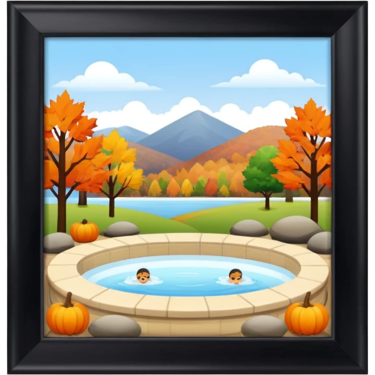 Fall spa day scenery  emoji