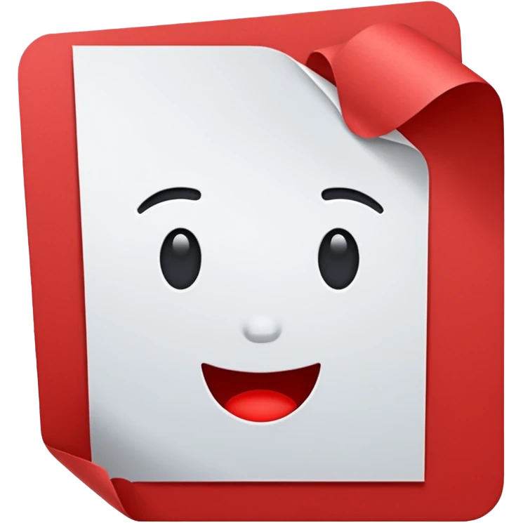 red single money paper emoji