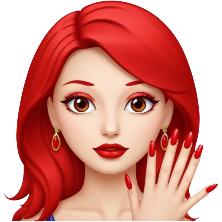 Diva with nails emoji
