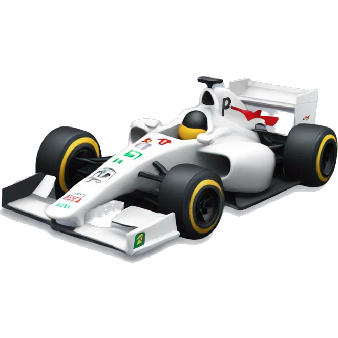 formula 1 car with a bow emoji