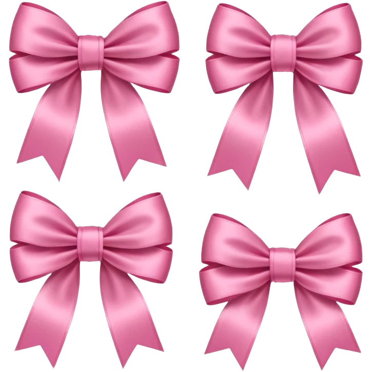 pink bows cute girly emoji