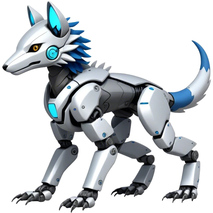 Modern Futuristic Vernid-Sergal-Trico-Protogen-Robot-species by LiLaiRa full body emoji
