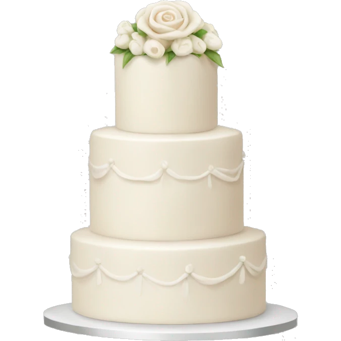 Neutral wedding cake emoji