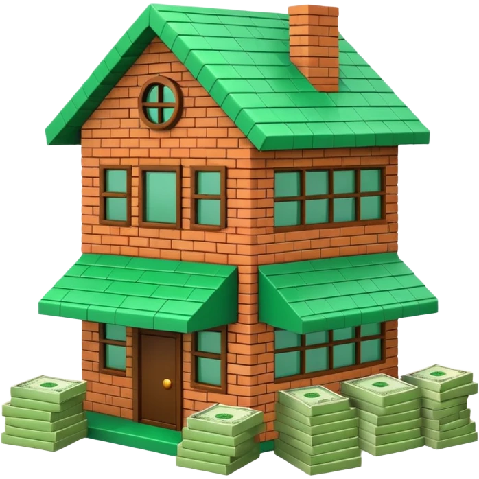house made out of money emoji